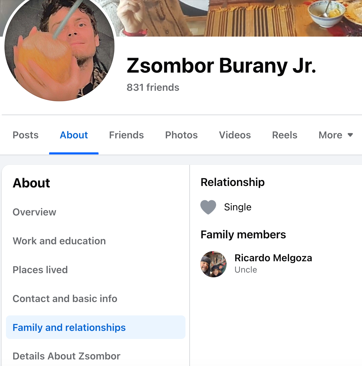 Zsombor Burany Jr. Facebook Profile